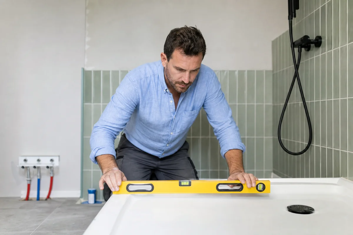 surélever un receveur de douche