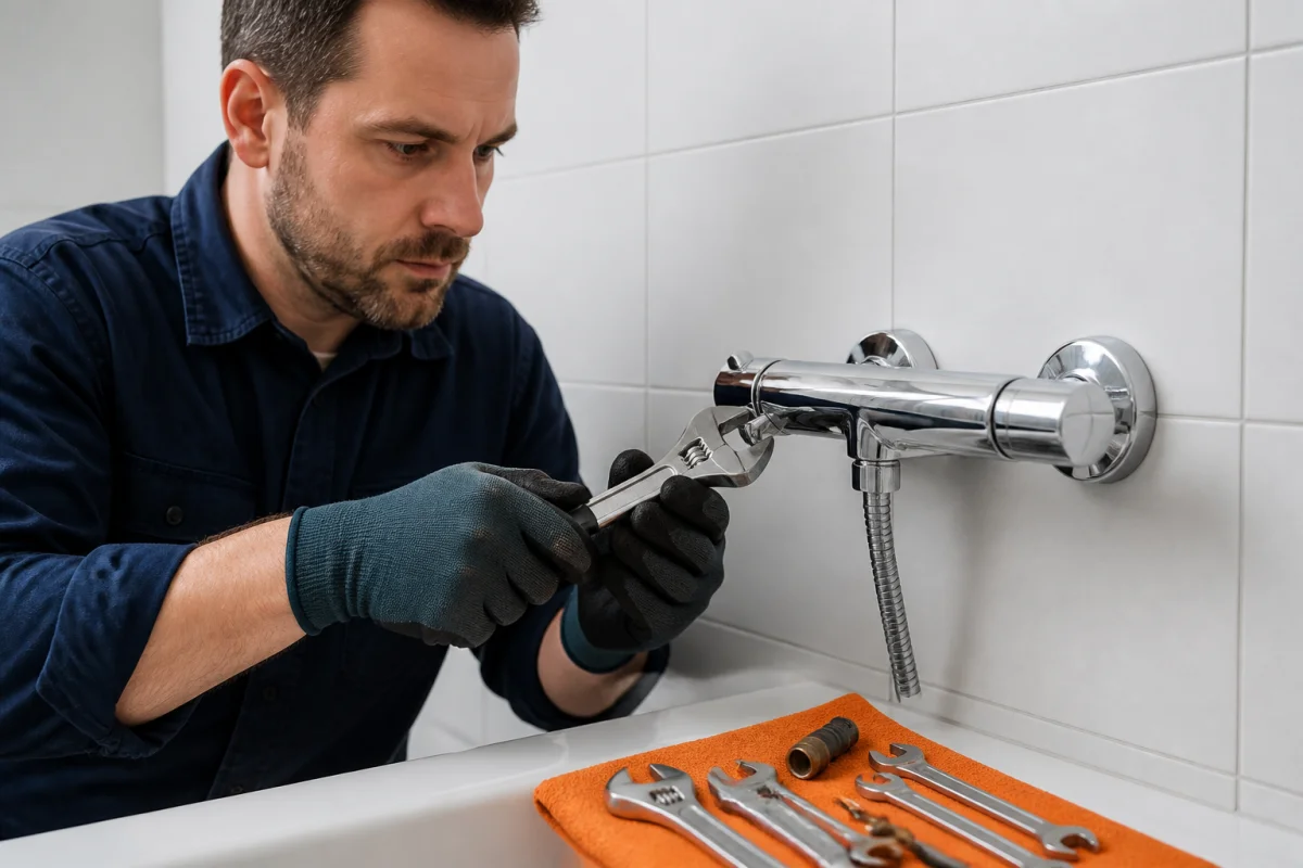 mitigeur thermostatique eau chaude inversée