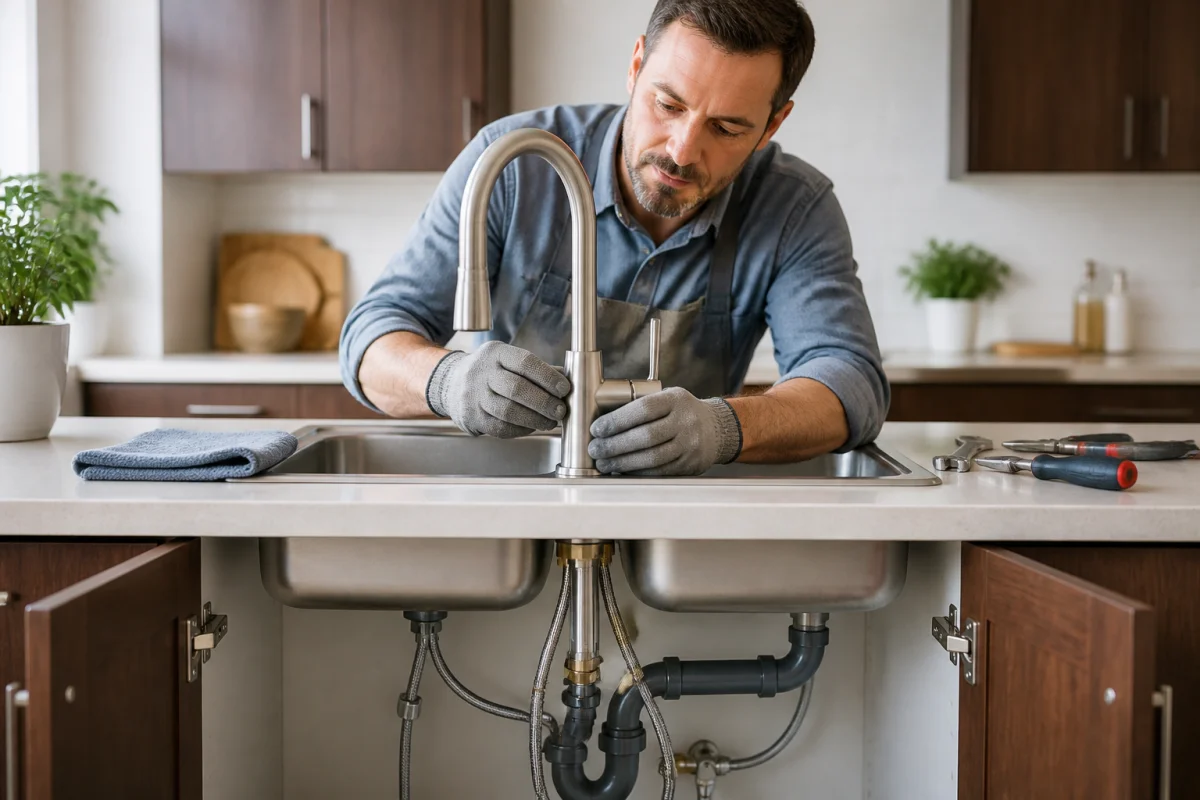 Remplacer un robinet de cuisine facilement et proprement