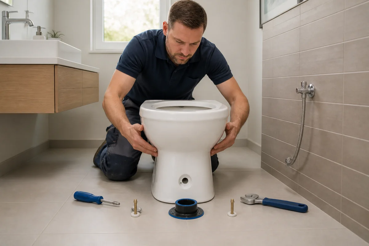 Remplacer des toilettes facilement dans une salle de bains