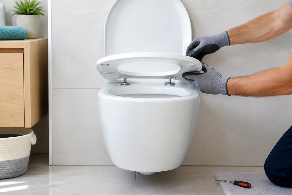 Changer un abattant wc suspendu simplement et proprement