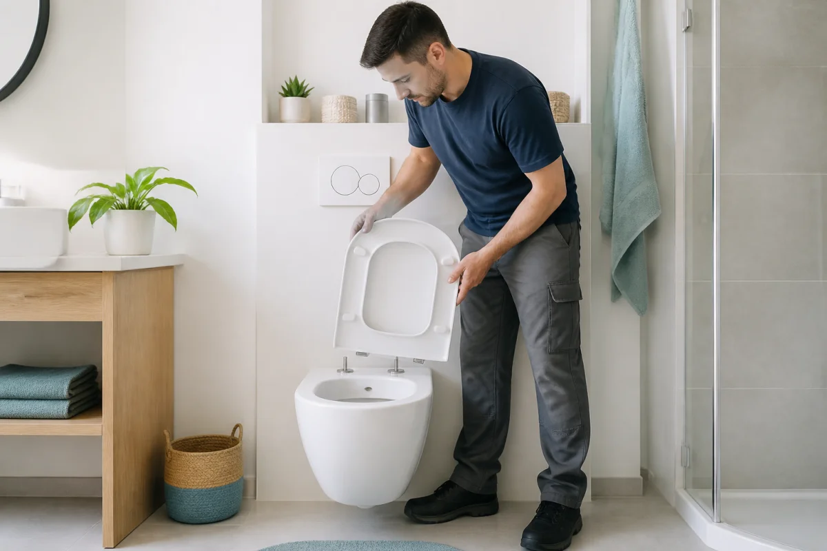 Changer un abattant wc suspendu simplement et proprement